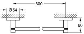Bara portprosop Grohe Essentials 80 cm crom lucios