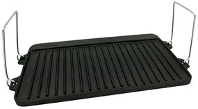 Placa de gratar KingHoff KH 1262, 44x24 cm, Fonta, Negru