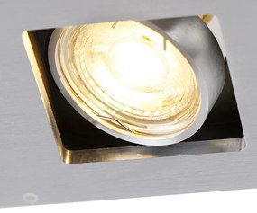 Spot integrat din oțel dreptunghiular cu 2 lumini - Qure