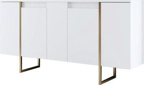 Consola, Hanah Home, Luxe, 160x35x80 cm, Alb/Auriu
