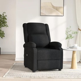 3098355 vidaXL Fotoliu rabatabil electric, negru, material textil