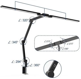 Lampă LED tactilă dimabilă de masă LED/24W/230V 3000-6500K CRI 92 negru