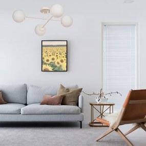 Plafonieră aplicată MOON 4xE27/15W/230V crem