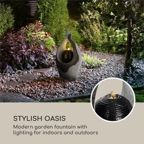 Noblino, fântână de grădină, 7 W, iluminat cu LED-uri, Polyresin