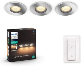 Philips - Set 3x LED lămpi baie dimabile 1xGU10/5W/230V IP44 + DO