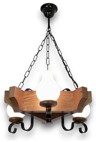 Lustră pe lanț Brilagi QUEEN 3xE14/40W/230V fag/nuc