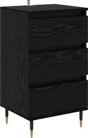 vidaXL Bufet cu sertar Stejar negru 35 x 40 x 70 cm Lemn compozit