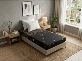 Cearsaf din microfibra VISATA negru 180x200 cm