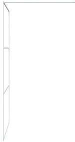 Paravan dus walk-in, alb, 115x195 cm, sticla ESG transparenta Alb, 115 x 195 cm, Transparent
