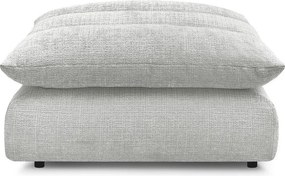 Taburet gri deschis cu tapițerie din chenille Neil – Bobochic Paris