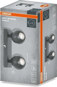 Osram - Lampă spot SPHERAL 2xGU10/6W/230V negru