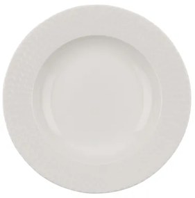 Set de masă, 24 de piese, alb, porțelan