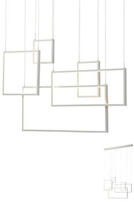 Redo PLANA 01-2316 – lustru suspendat LED dimabil pe cablu, 80W, 230V, alb