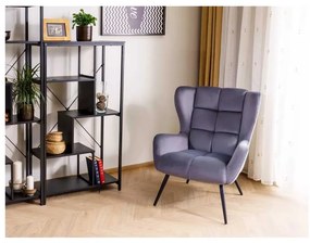 Fotoliu Arroyal Velvet, gri