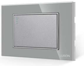 Intrerupator Simplu Mecanic LUXION cu Rama din Sticla, Standard Italian, 3M