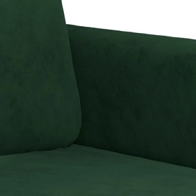 Canapea cu 3 locuri, verde inchis, 180 cm, catifea Verde inchis, 198 x 77 x 80 cm