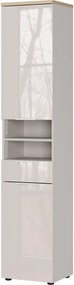 Dulap de baie crem înalt/îngust cu aspect lucios 39x190 cm Tavira – Germania