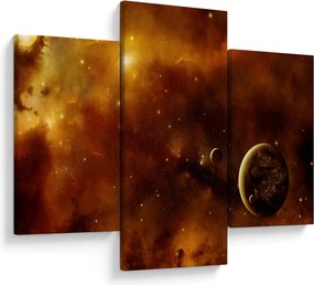 Tablou - Planete cu nebuloasă (90x60 cm)