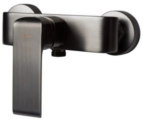Cabină de duș CLASSIC 90 BLACK cu perete posterior, cu cădiță și baterie