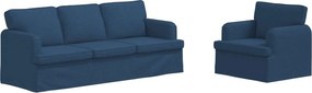 vidaXL Set de canapea 2 pcs albastru 144 x 80 x 85 cm țesătură