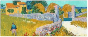 Tablou - Vincent van Gogh, Farmhouse in Provence, reproducere (120x50 cm)