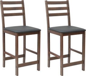 vidaXL Scaune de dining 2 pcs Maro deschis 40 x 47,5 x 99,5 cm