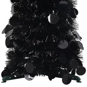 Brad de Craciun artificial tip pop-up, negru, 150 cm, PET 1, Negru, 150 cm