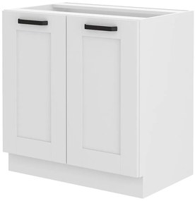Dulap inferior de bucătărie Lucid 80 D 2F BB (Alb + Alb). 1041025