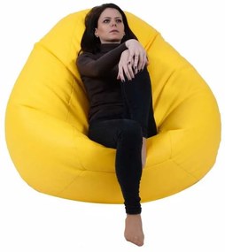 Fotoliu Nirvana Gigant, Material Piele ecologica - Yellow