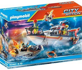 AMBARCATIUNE DE SALVARE CU PERSONAL - PLAYMOBIL (70140)