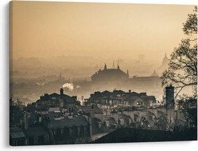 Tablou - Orașul în ceață (70x50 cm)