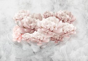 Fototapet - Flori roz în ploaie (147x102 cm)