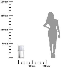 Ghiveci metalic de flori LOFT 42x20 cm negru/alb