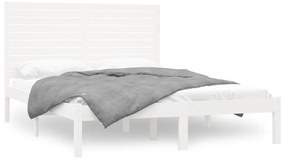 3104604 vidaXL Cadru de pat, alb, 120x200 cm, lemn masiv