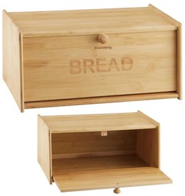 Cutie pentru paine Klausberg KBp 7933, 39.5 cm, Bambus, Maro