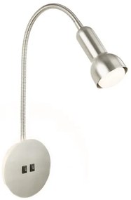 Lampă LED flexibilă de perete Briloner 2178012 1xE14/10W/230V + LED/3W crom