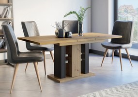 Masă de sufragerie Wamo (artisan + Negru) (pentru 6 până la 8 persoane). 1055272