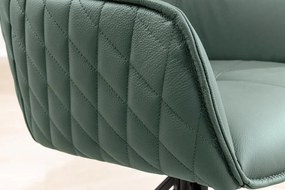 Set 2 scaune Pivotante, Piele Naturala, Verde, Euphoria