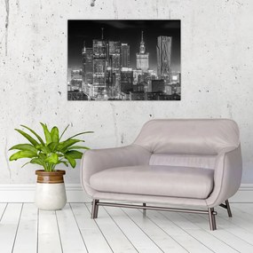 Tablou pe sticlă - Alb și negru New York (70x50 cm)
