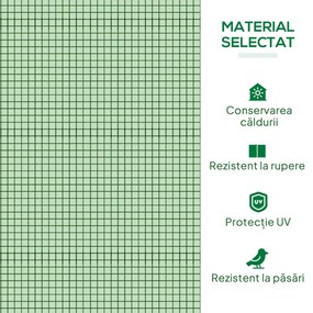 Outsunny Seră de Grădină Tip Tunel din Oțel și Plastic PP, cu Uși Rulabile, 295x100x80 cm, Verde | Aosom Romania