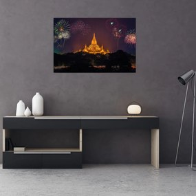 Tablou cu artificii în Asia (90x60 cm)