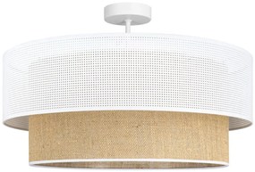 Lustră aplicată BORHO 1xE27/60W/230V alb/iută