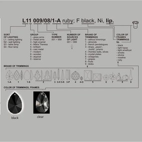 Aplica de perete cristal Bohemia N27 555/02/1-A