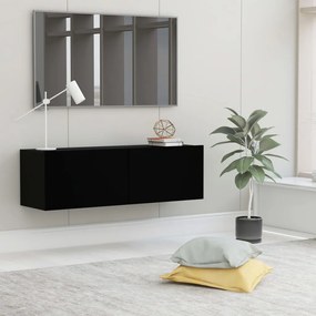 vidaXL Comodă TV, negru, 100 x 30 x 30 cm, lemn prelucrat