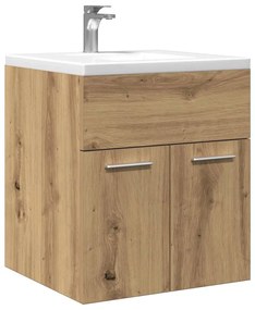 vidaXL Dulap chiuvetă baie, stejar artizanal 41x38,5x46 cm lemn