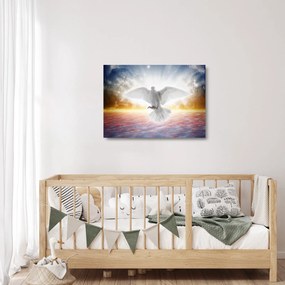 Tablou pe sticlă porumbiță (70x50 cm)