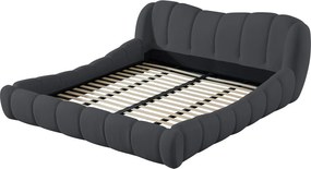 Pat dormitor dumonde, tapitat gri Royal 180x200 cm