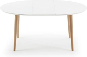 Masă dining extensibilă Kave Home Oakland, 120 x 90 cm , alb