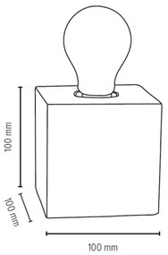 Lampă de masă Spot-Light 7179174 TRONGO SQUARE 1xE27/25W/230V