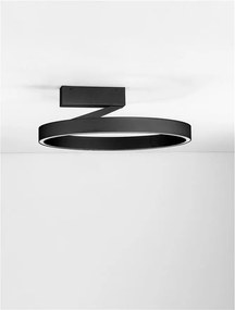 Plafoniera circulara aluminiu negru LED CCT ADALIZ 50cm
